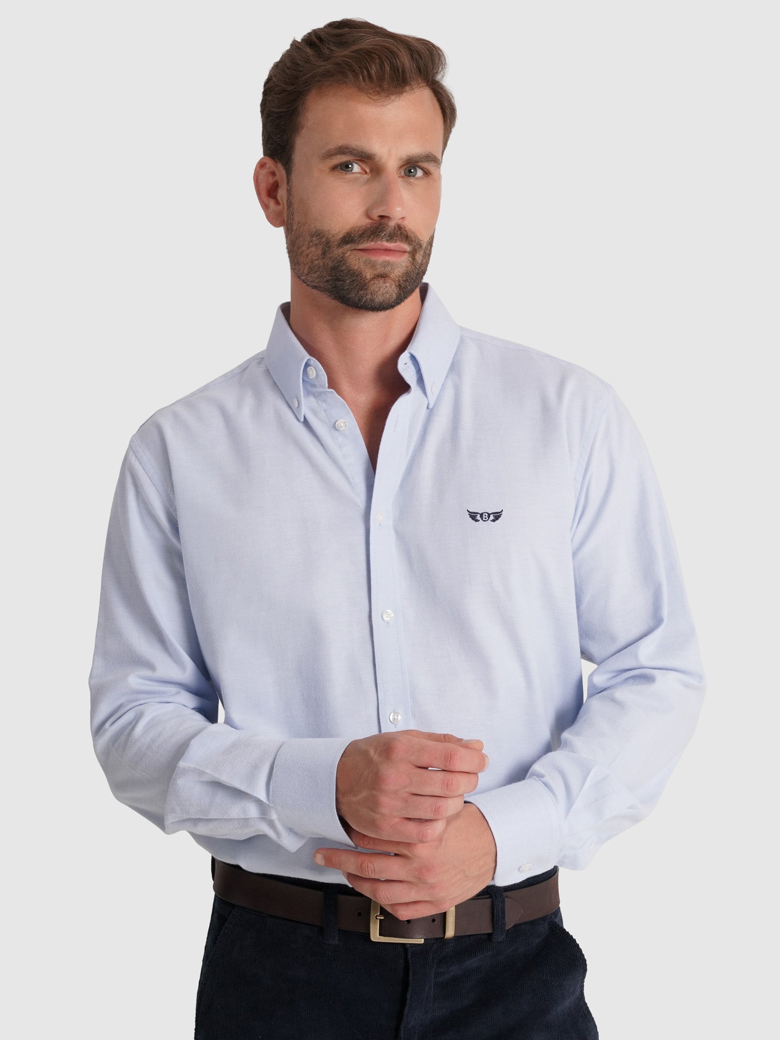 BLUE FLANNEL SHIRT LONG SLEEVE REGULAR FIT MR. BLUE
