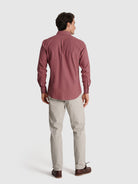 RED COTTON SHIRT LONG SLEEVE REGULAR FIT MR. BLUE
