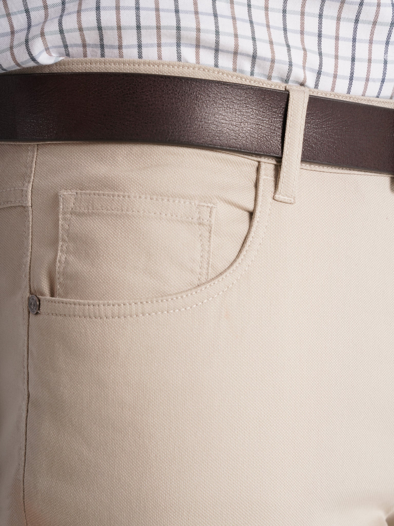 BEIGE COTTON REGULAR FIT MR. BLUE