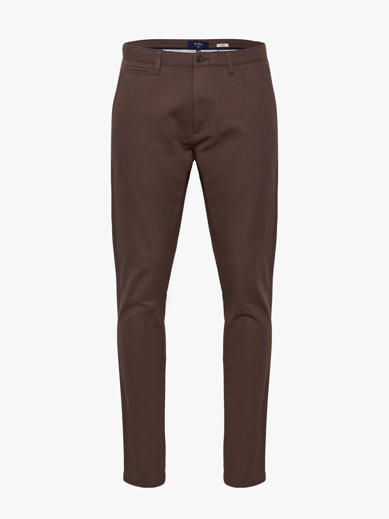 BROWN COTTON SLIM FIT MR. BLUE