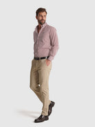 RED COTTON SHIRT LONG SLEEVE REGULAR FIT MR. BLUE