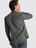 GREEN COTTON SHIRT LONG SLEEVE REGULAR FIT MR. BLUE