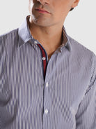 BLUE TWILL SHIRT LONG SLEEVE SLIM FIT MR. BLUE