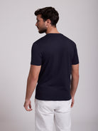 BLUE COTTON T-SHIRT SHORT SLEEVE REGULAR FIT MR. BLUE