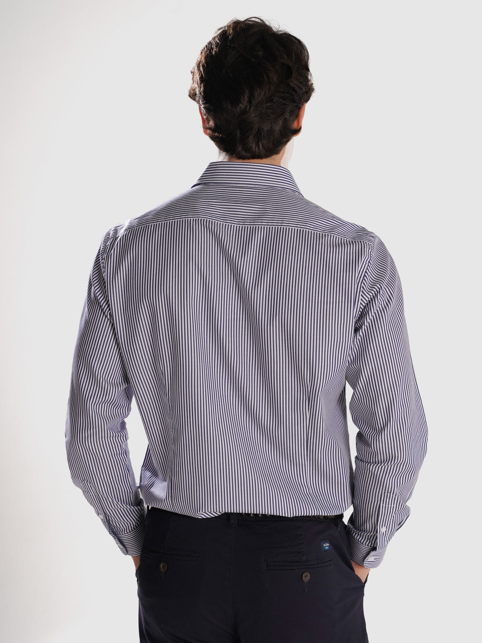 BLUE TWILL SHIRT LONG SLEEVE SLIM FIT MR. BLUE