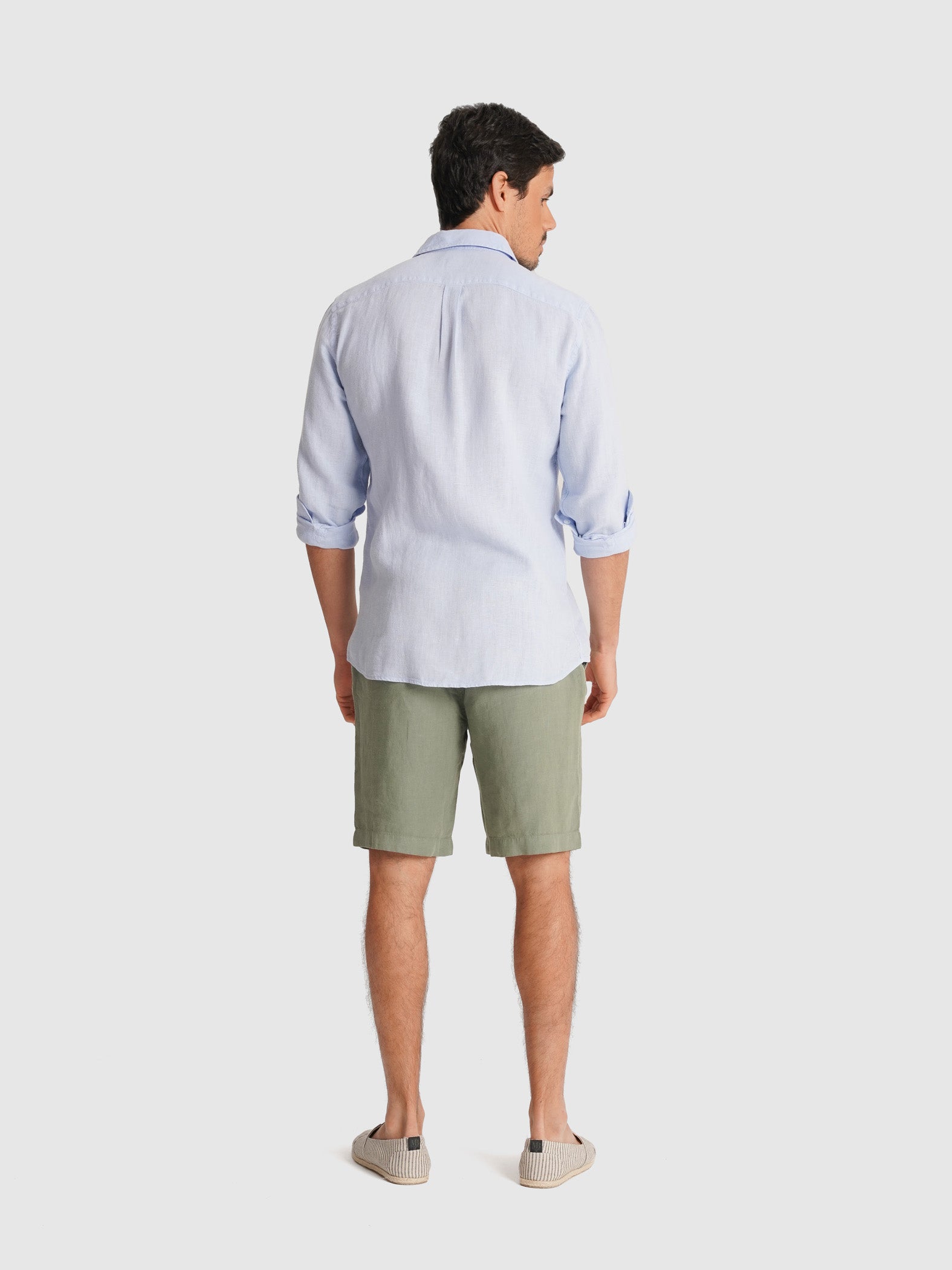 TAILORED FIT LONG SLEEVE BLUE SHIRT MARK BELLUCCI