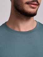 GREEN COTTON T-SHIRT SHORT SLEEVE REGULAR FIT MR. BLUE