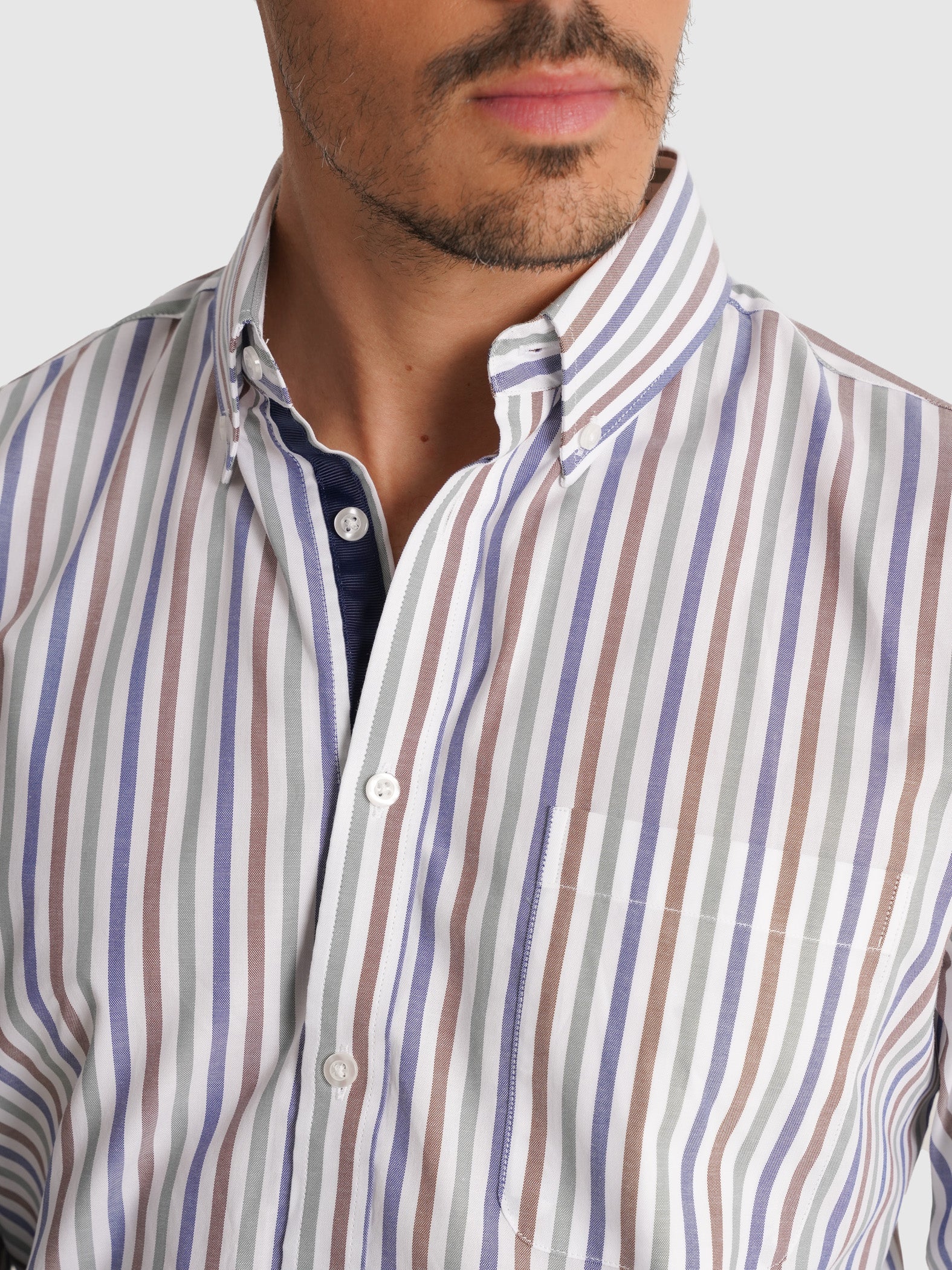 LONG SLEEVE GREEN SHIRT REGULAR FIT MR. BLUE
