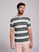 GREEN COTTON T-SHIRT SHORT SLEEVE REGULAR FIT MR. BLUE