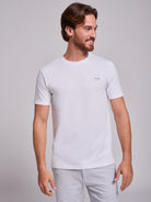 WHITE COTTON T-SHIRT SHORT SLEEVES REGULAR FIT MR. BLUE