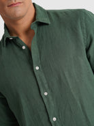 REGULAR FIT LONG SLEEVE GREEN SHIRT MARK BELLUCCI