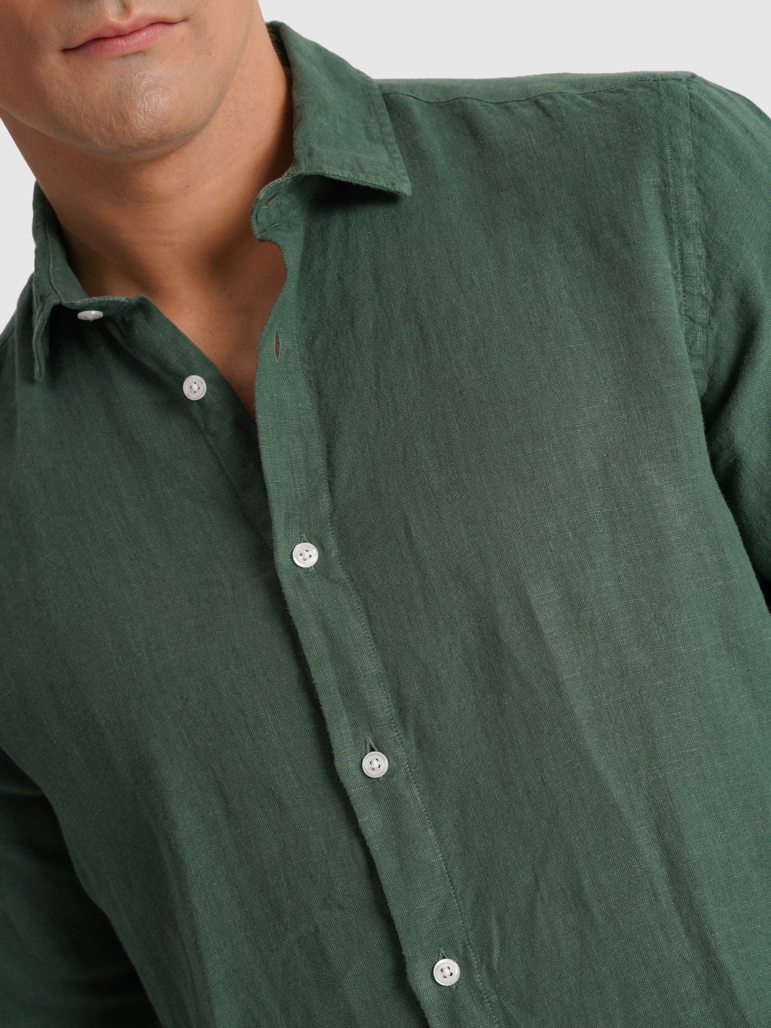 REGULAR FIT LONG SLEEVE GREEN SHIRT MARK BELLUCCI