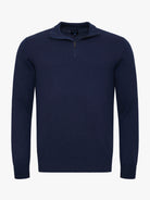 BLUE THIN PULLOVER WITH REGULAR FIT MR ELBOW PADS. BLUE