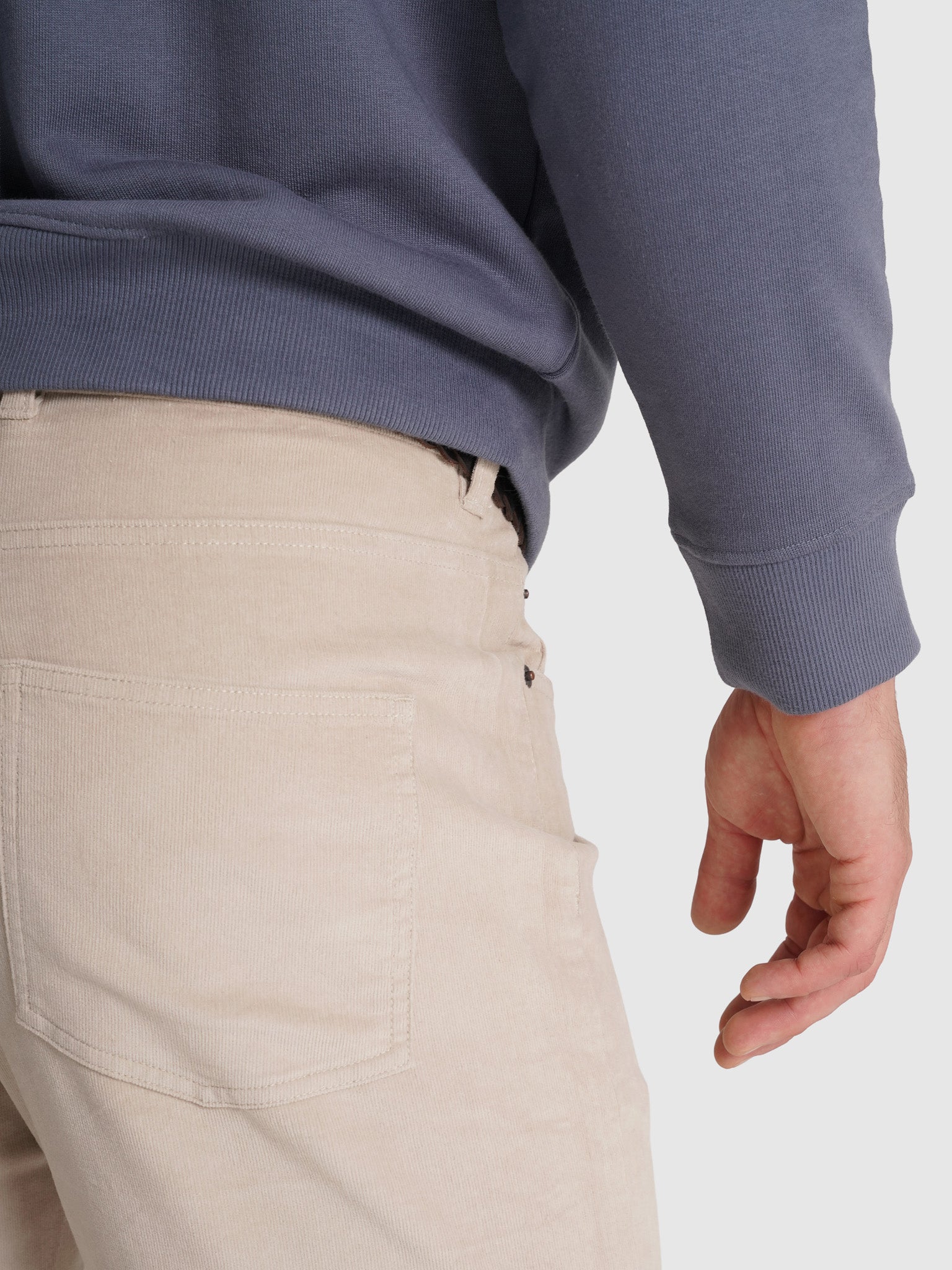 Calça Algodão Beges Regular Fit Mr. Blue