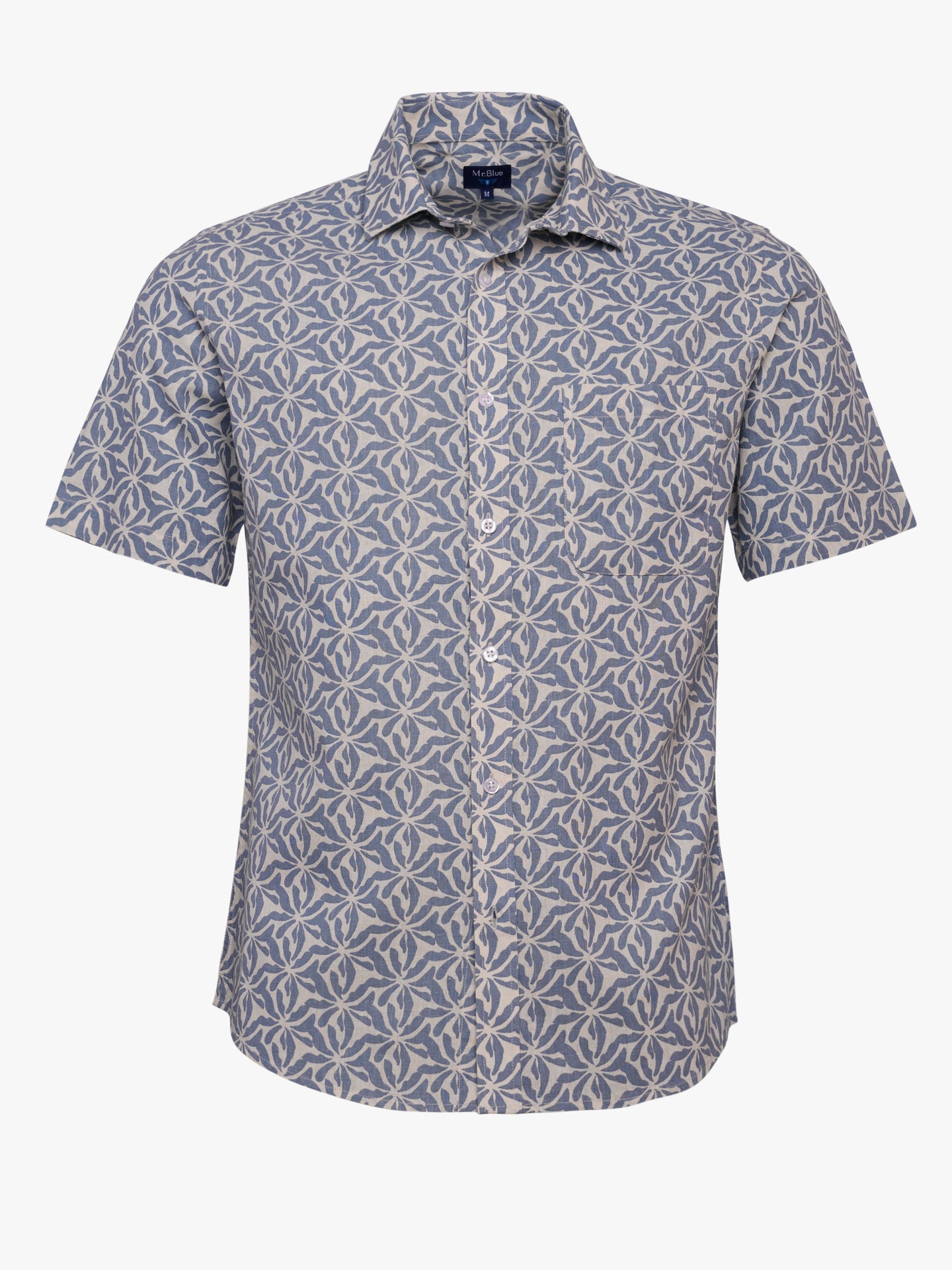 Regular Fit Blue Linen Shirt Mr. Blue