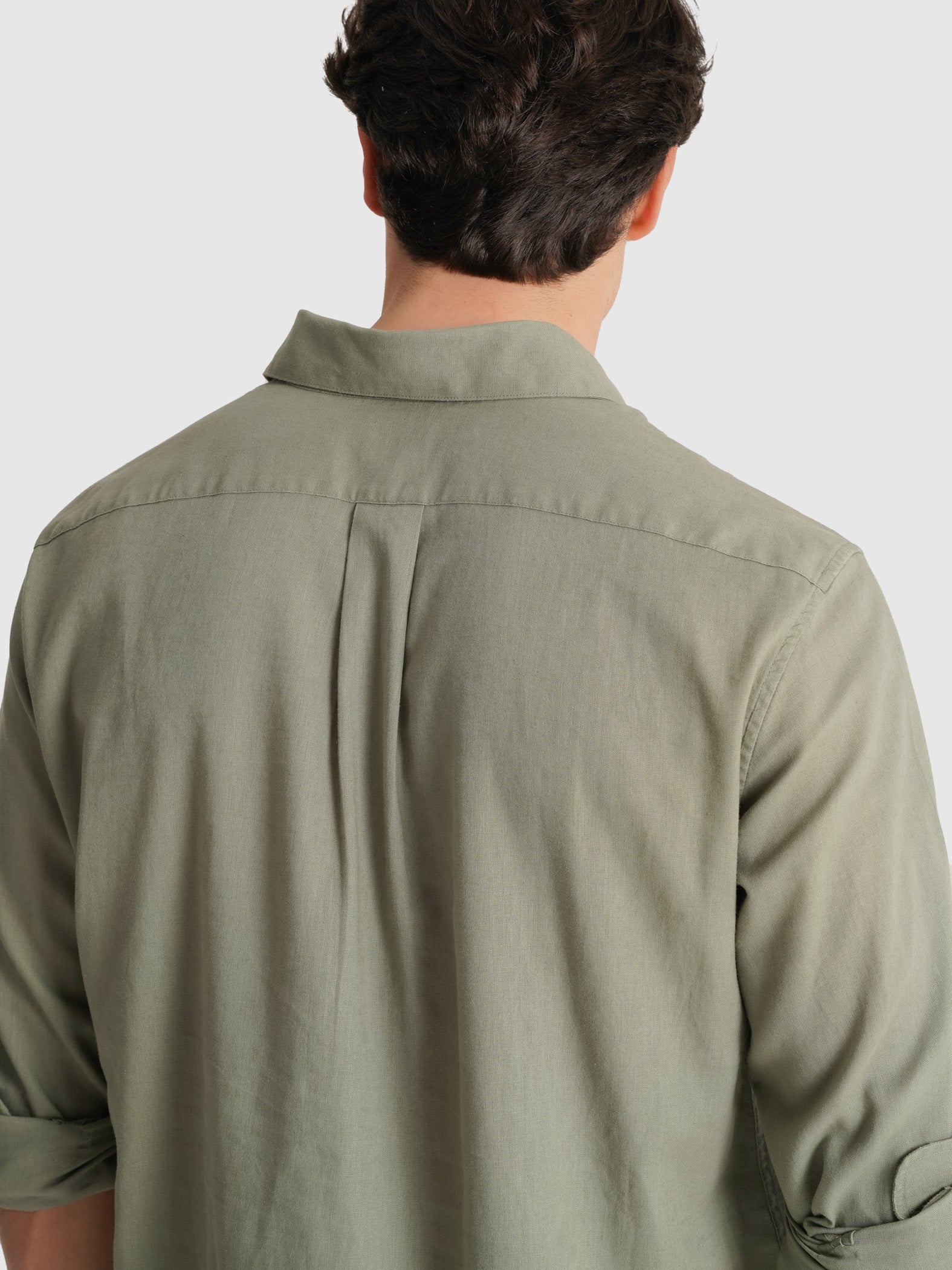 LONG SLEEVE GREEN SHIRT REGULAR FIT MR. BLUE