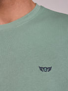 GREEN COTTON T-SHIRT SHORT SLEEVE REGULAR FIT MR. BLUE
