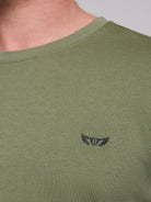 GREEN COTTON T-SHIRT SHORT SLEEVE REGULAR FIT MR. BLUE