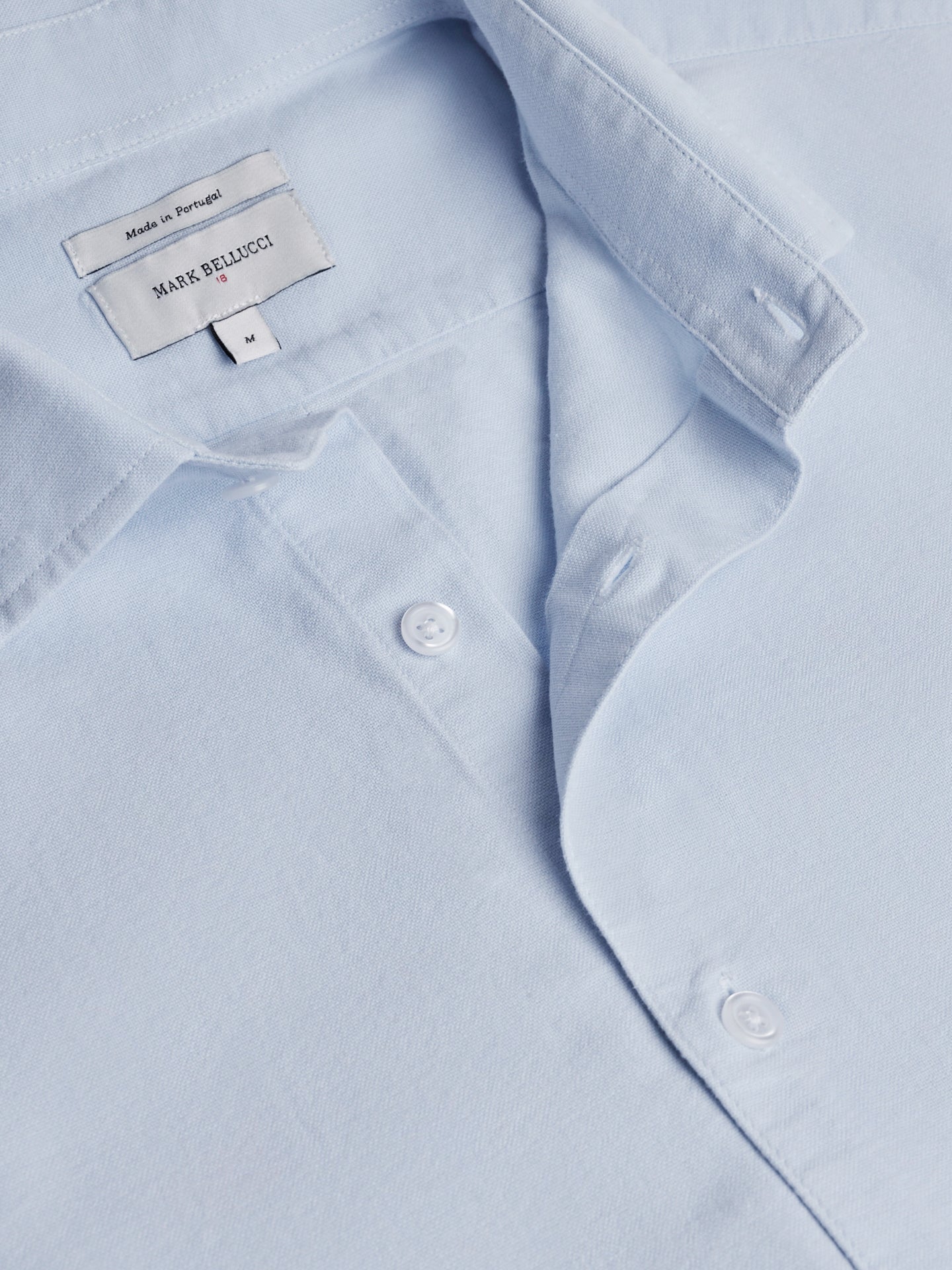 CAMISA REGULAR FIT MANGA LARGA AZUL MARK BELLUCCI
