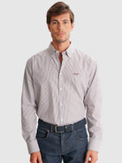 GRAY REGULAR FIT MR SHIRT. BLUE