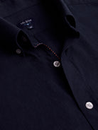 Camisa Regular Fit Linho Azul Mr. Blue