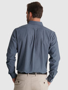 Camisa Algodão Azul Manga Comprida Regular Fit Mr. Blue