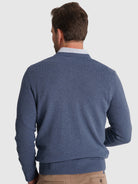 Pullover Lã Azul Manga Comprida Regular Fit Mr. Blue