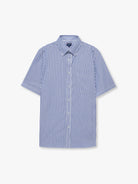 BLUE POPPLINE SHIRT SHORT SLEEVE REGULAR FIT MR. BLUE