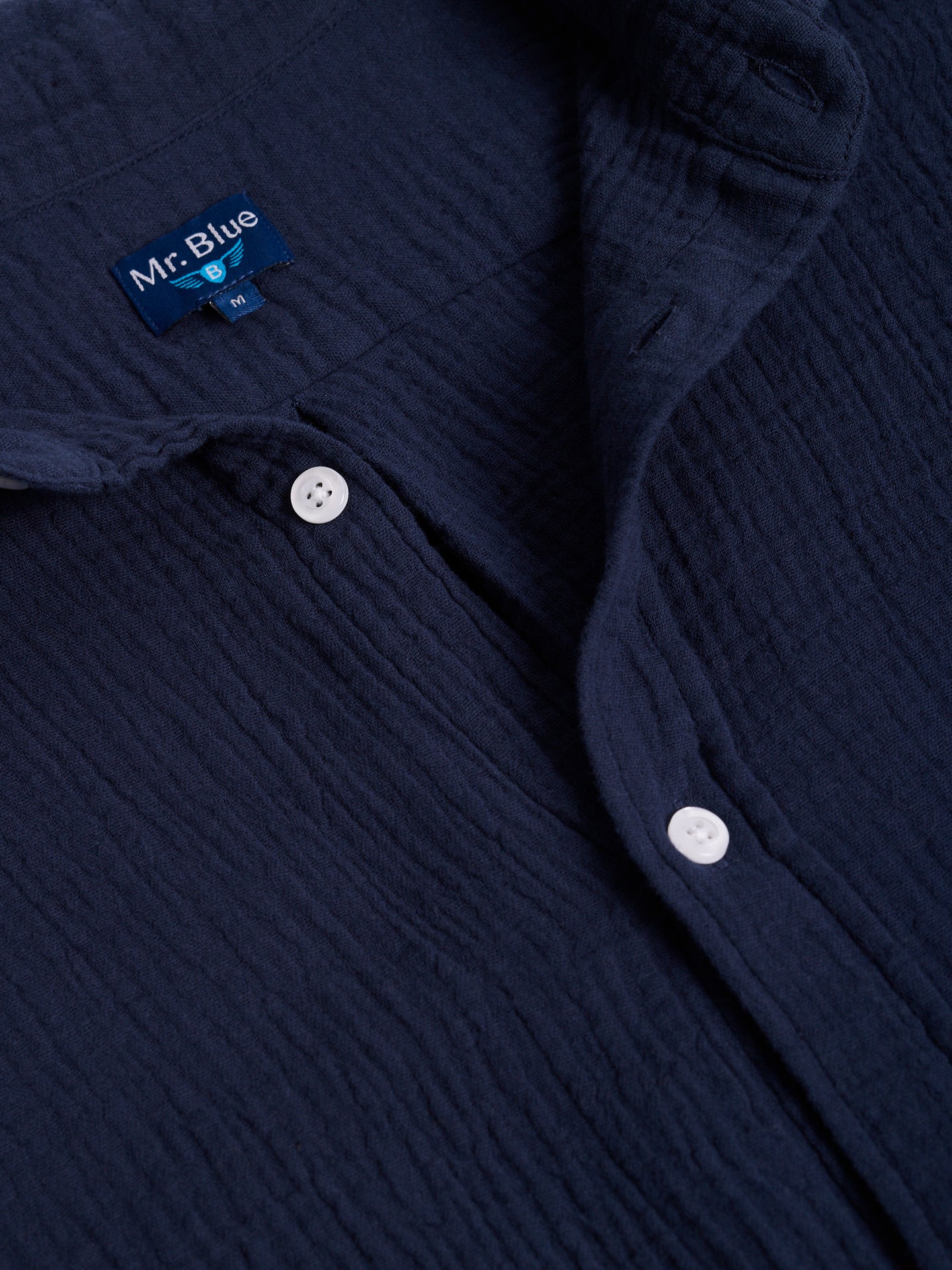 AZUL MANGA CORTA REGULAR FIT MR. AZUL