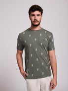GREEN COTTON T-SHIRT SHORT SLEEVE REGULAR FIT MR. BLUE