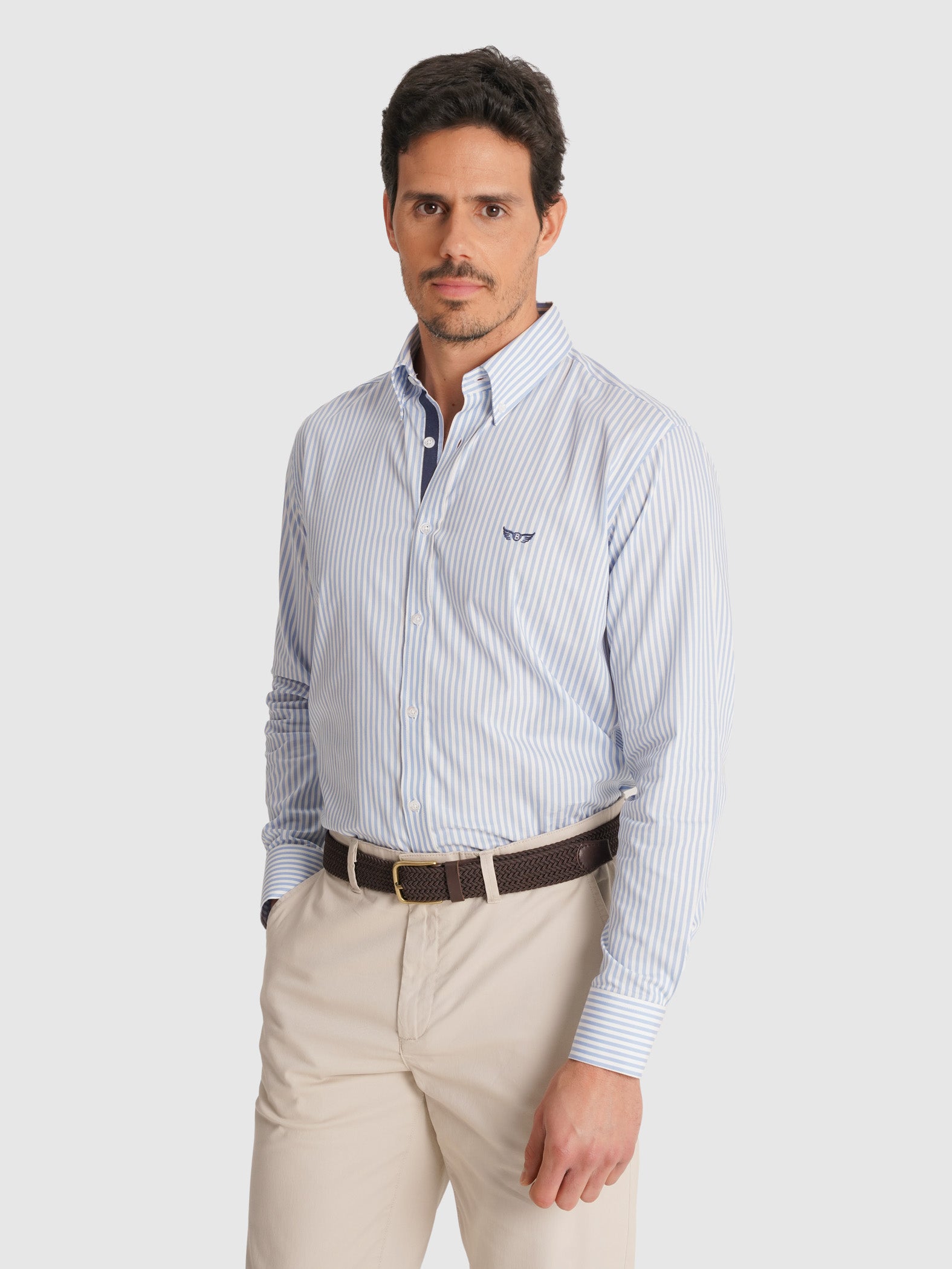 BLUE TWILL SHIRT LONG SLEEVE REGULAR FIT MR. BLUE
