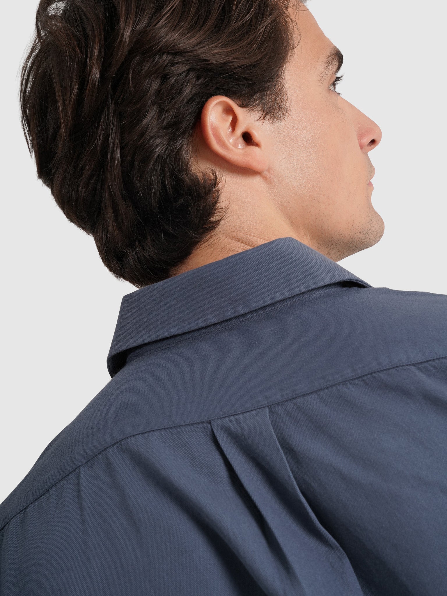 Camisa Algodão Azul Manga Comprida Regular Fit Mr. Blue