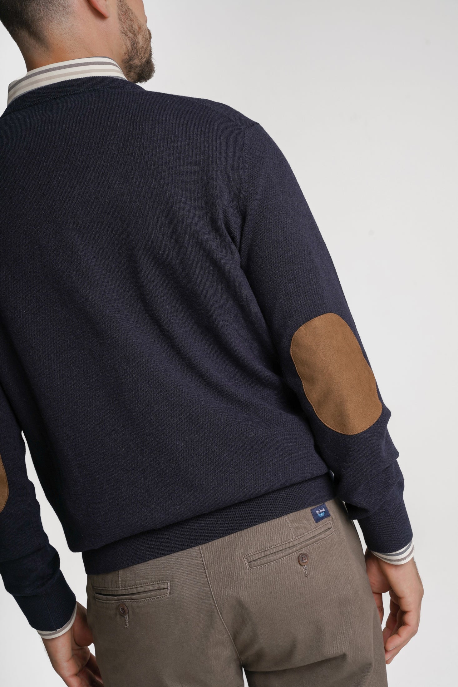 PULLOVER LÃ REGULAR FIT AZUL LISO MR. BLUE