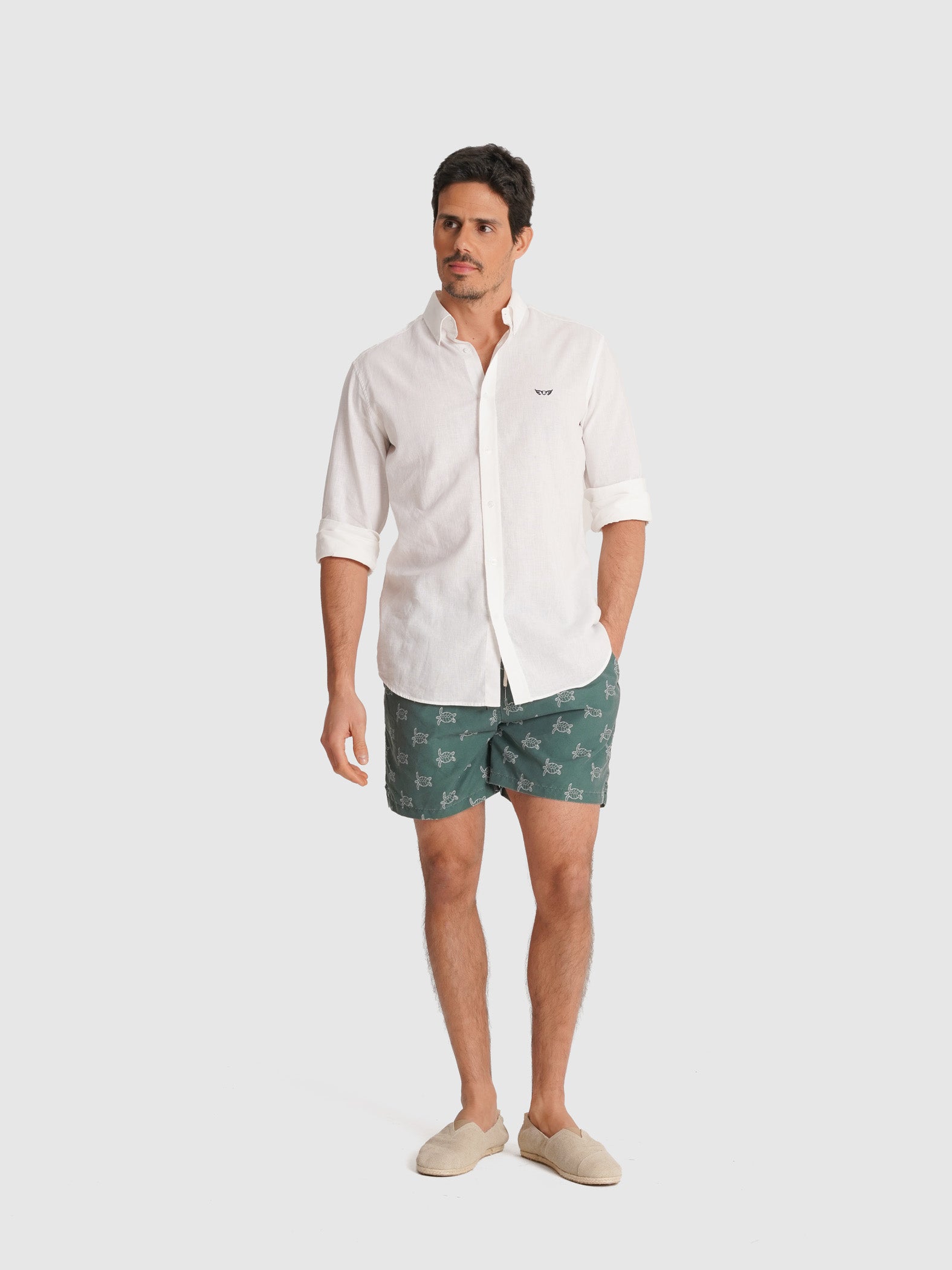 CAMISA BRANCA MANGA COMPRIDA REGULAR FIT MR. BLUE