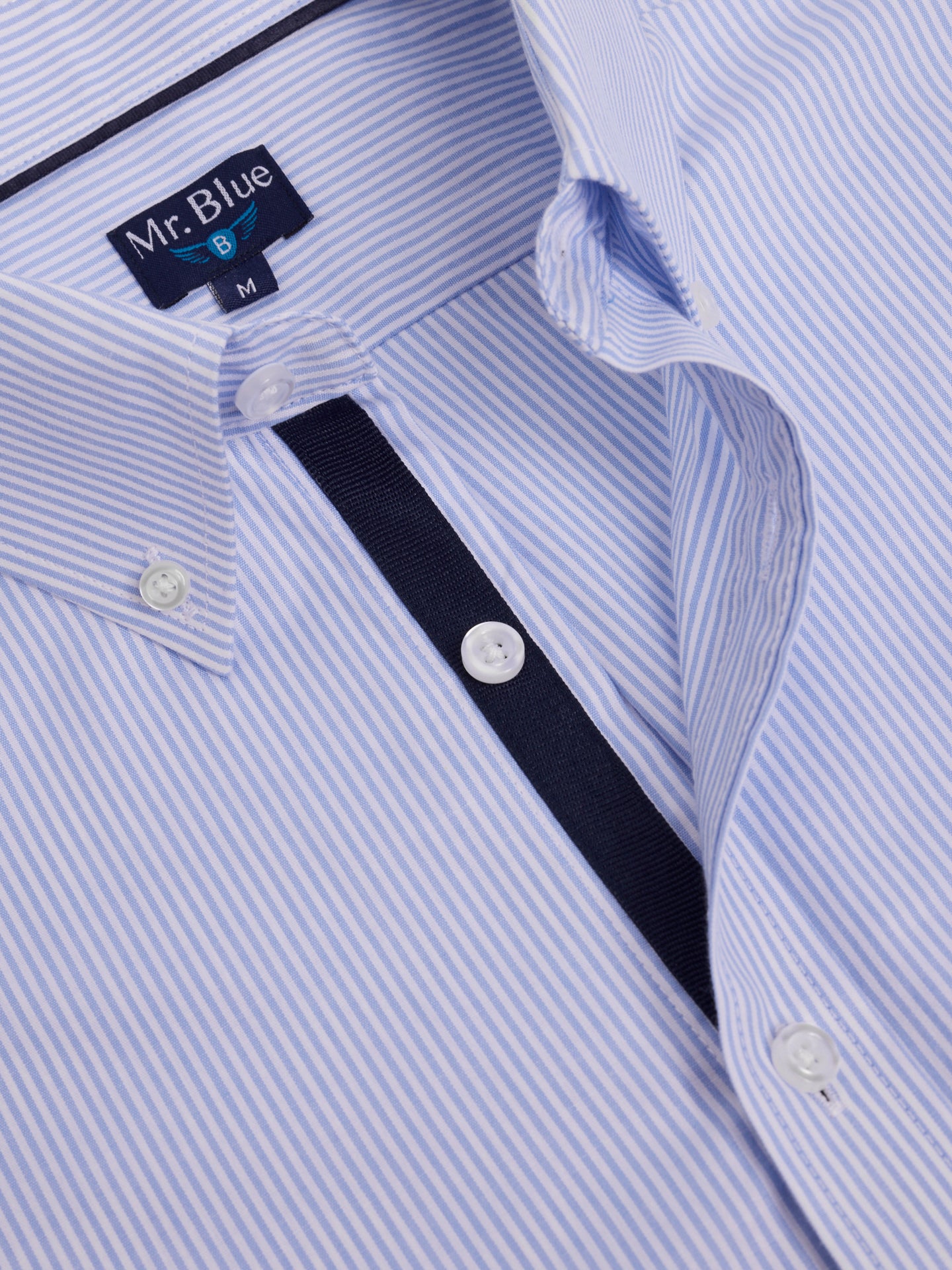 BLUE COTTON SHIRT LONG SLEEVE REGULAR FIT MR. BLUE