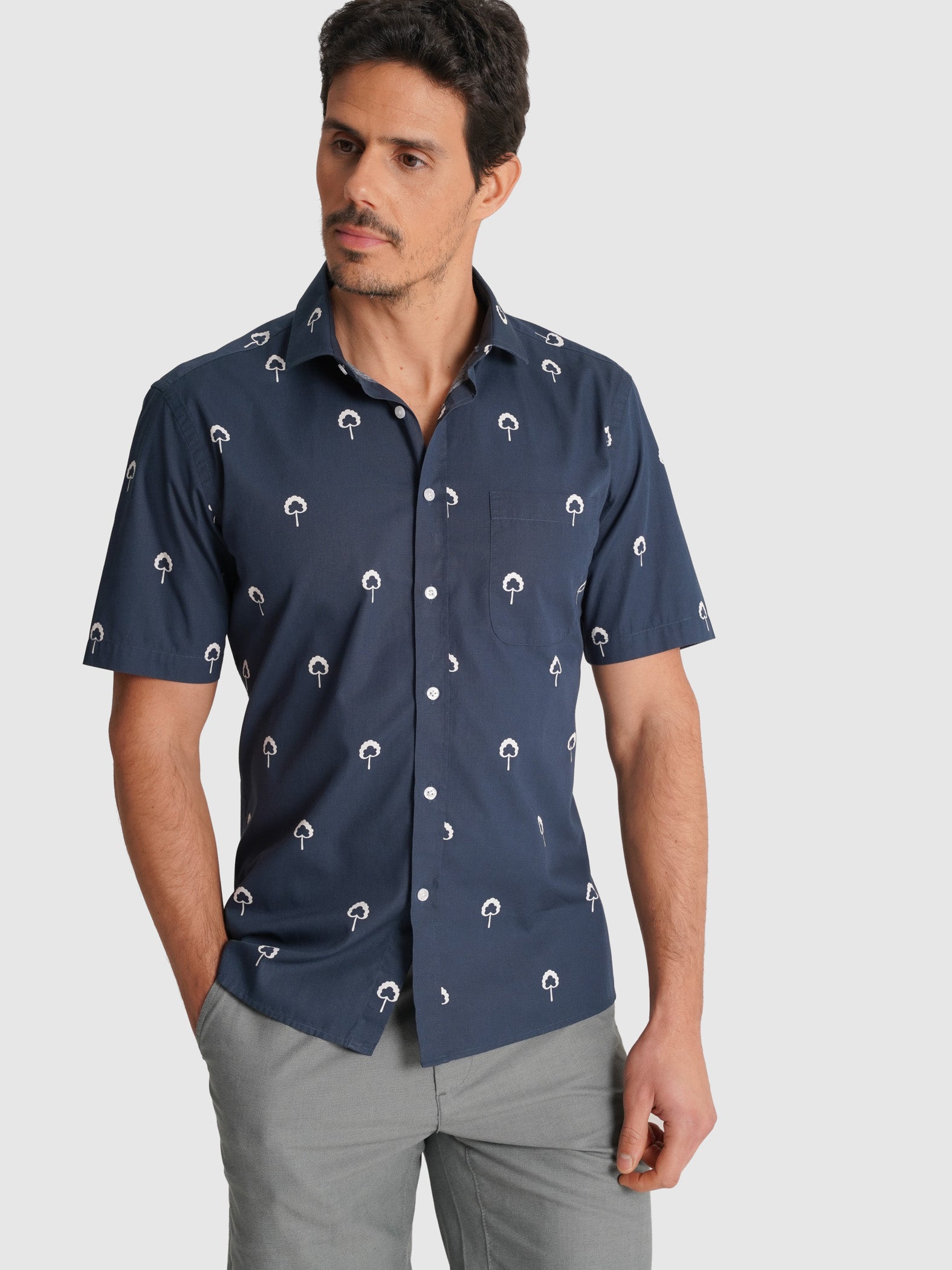 BLUE SHORT SLEEVE REGULAR FIT MR. BLUE