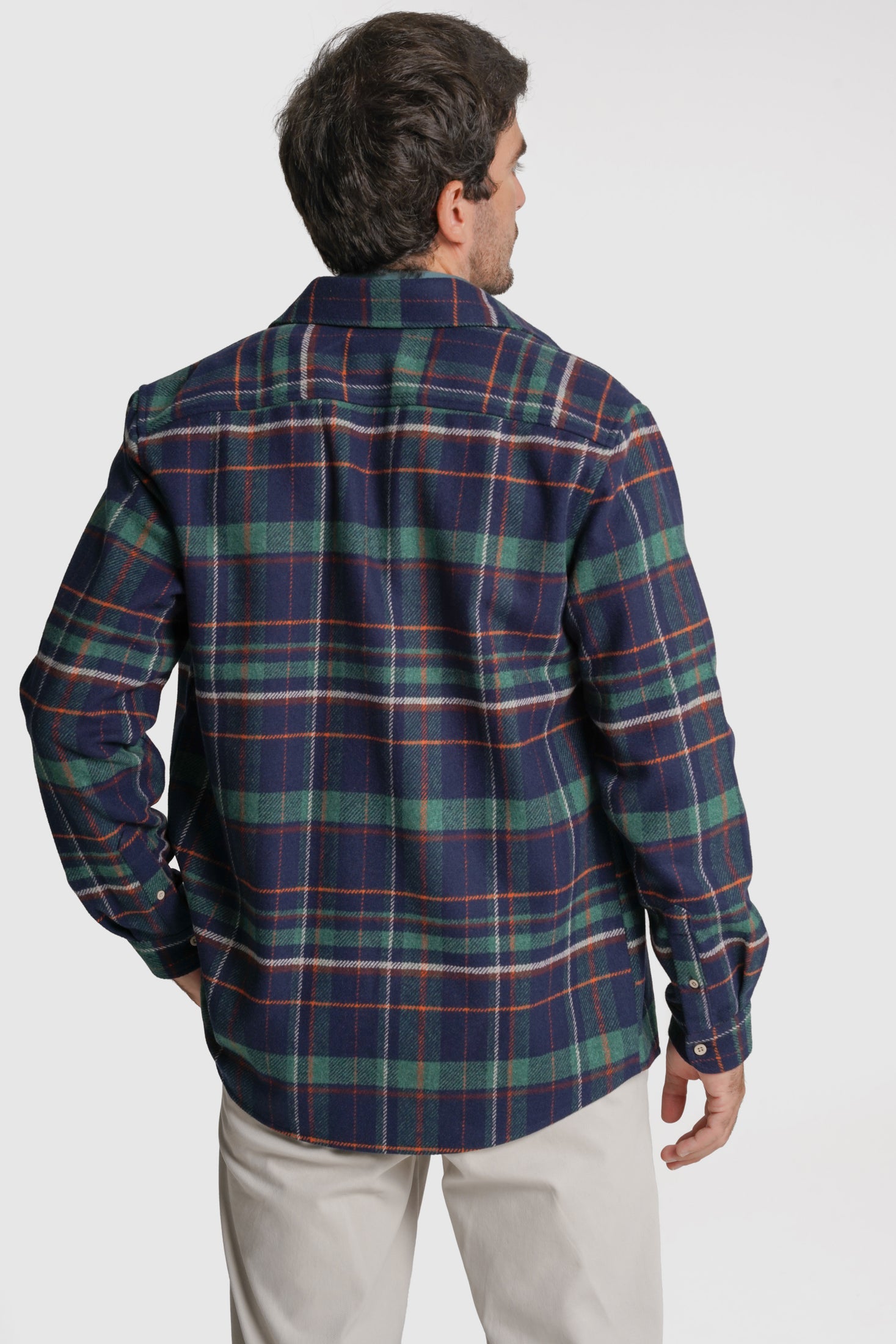 SOBRECAMISA LÃ REGULAR FIT AZUL QUADRADA MR. BLUE