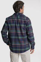 SOBRECAMISA LÃ REGULAR FIT AZUL QUADRADA MR. BLUE