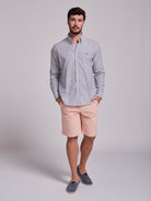 BLUE LINEN SHIRT LONG SLEEVE REGULAR FIT MR. BLUE