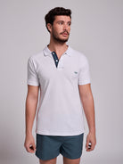 WHITE POLO SHORT SLEEVES REGULAR FIT MR. BLUE