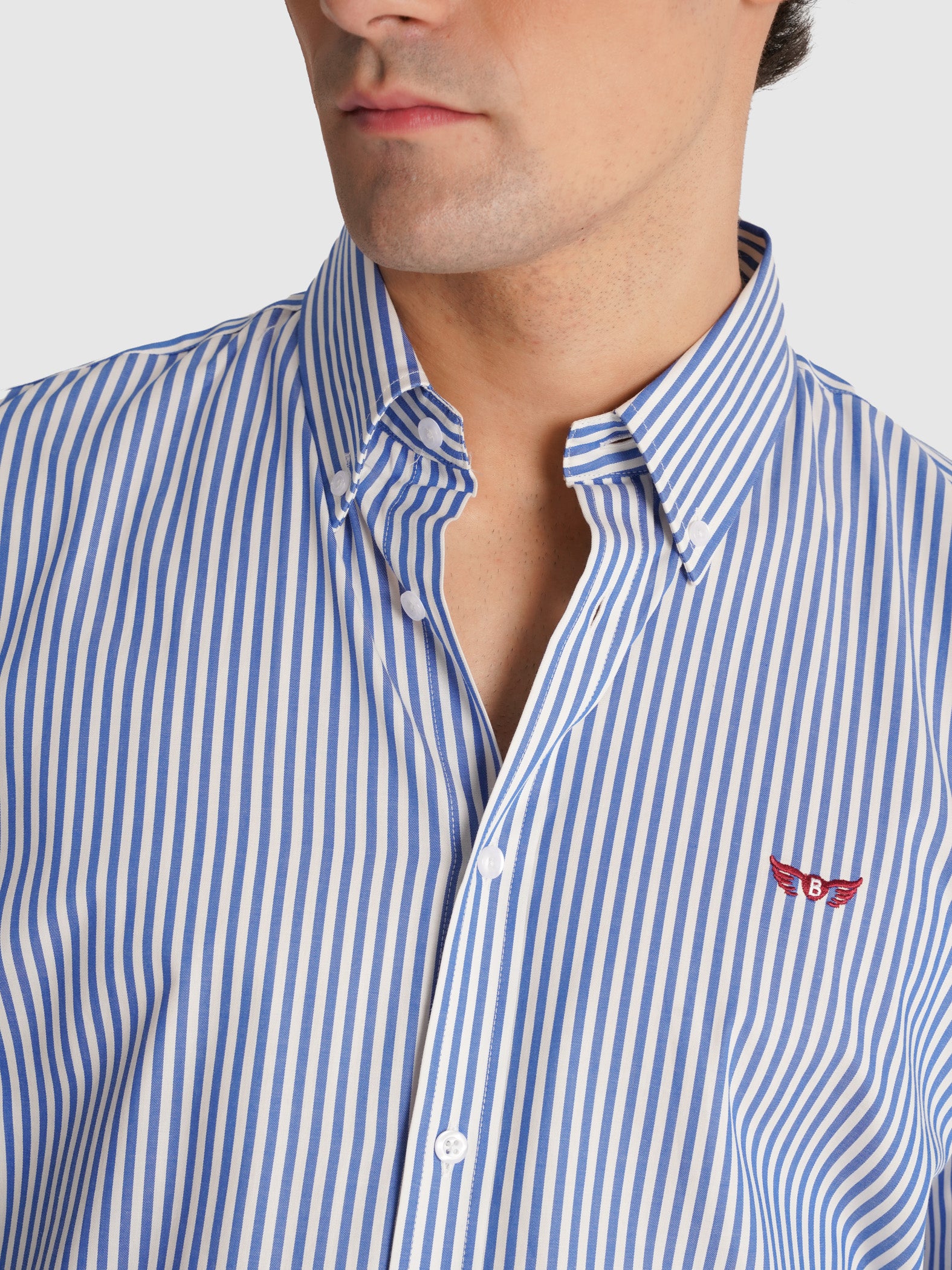 BLUE TWILL SHIRT LONG SLEEVE REGULAR FIT MR. BLUE