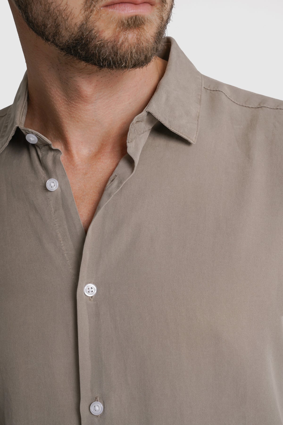 CAMISA TENCEL TAILORED FIT BEGE LISA MARK BELLUCCI