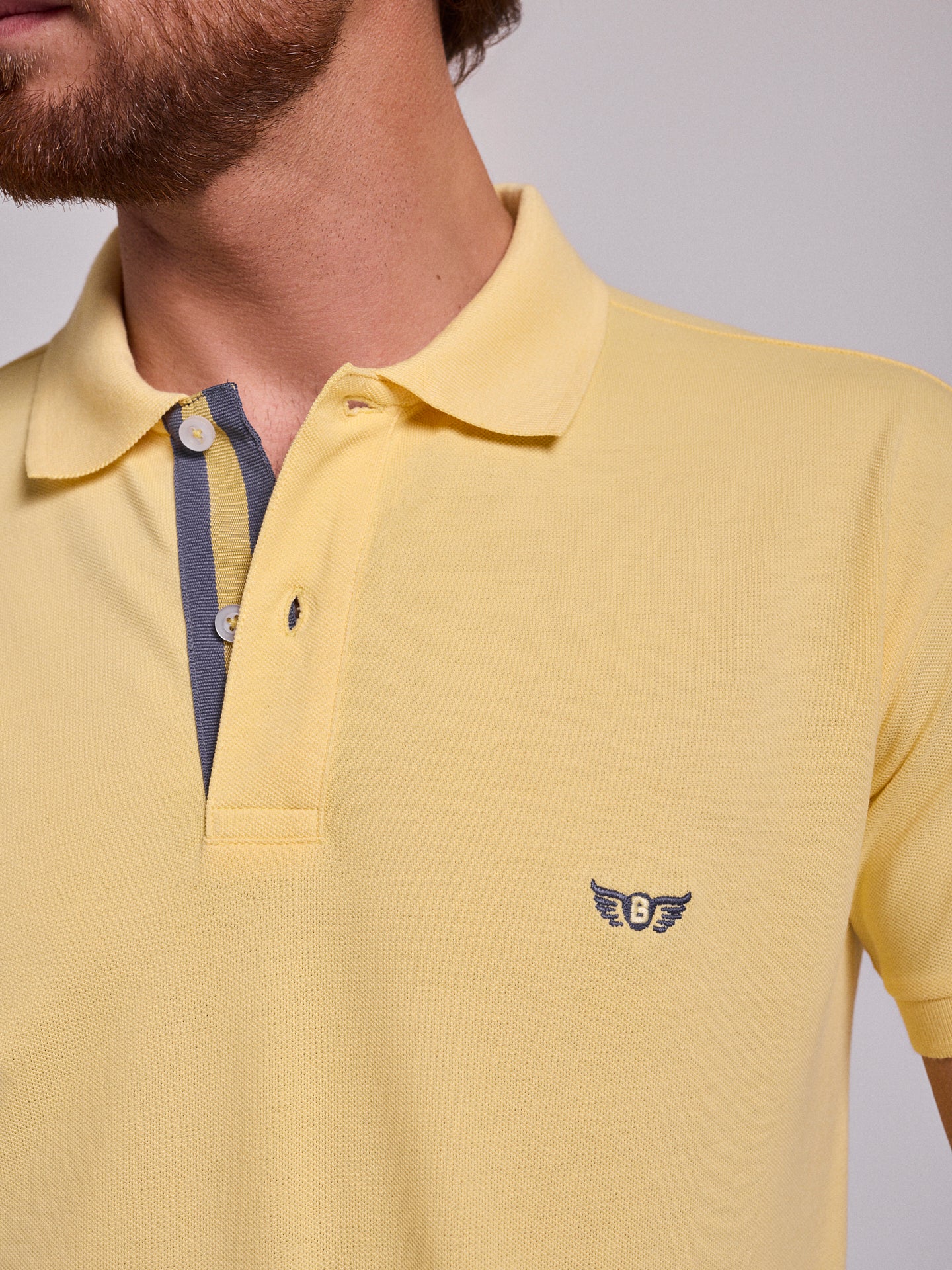 YELLOW POLO SHORT SLEEVE REGULAR FIT MR. BLUE