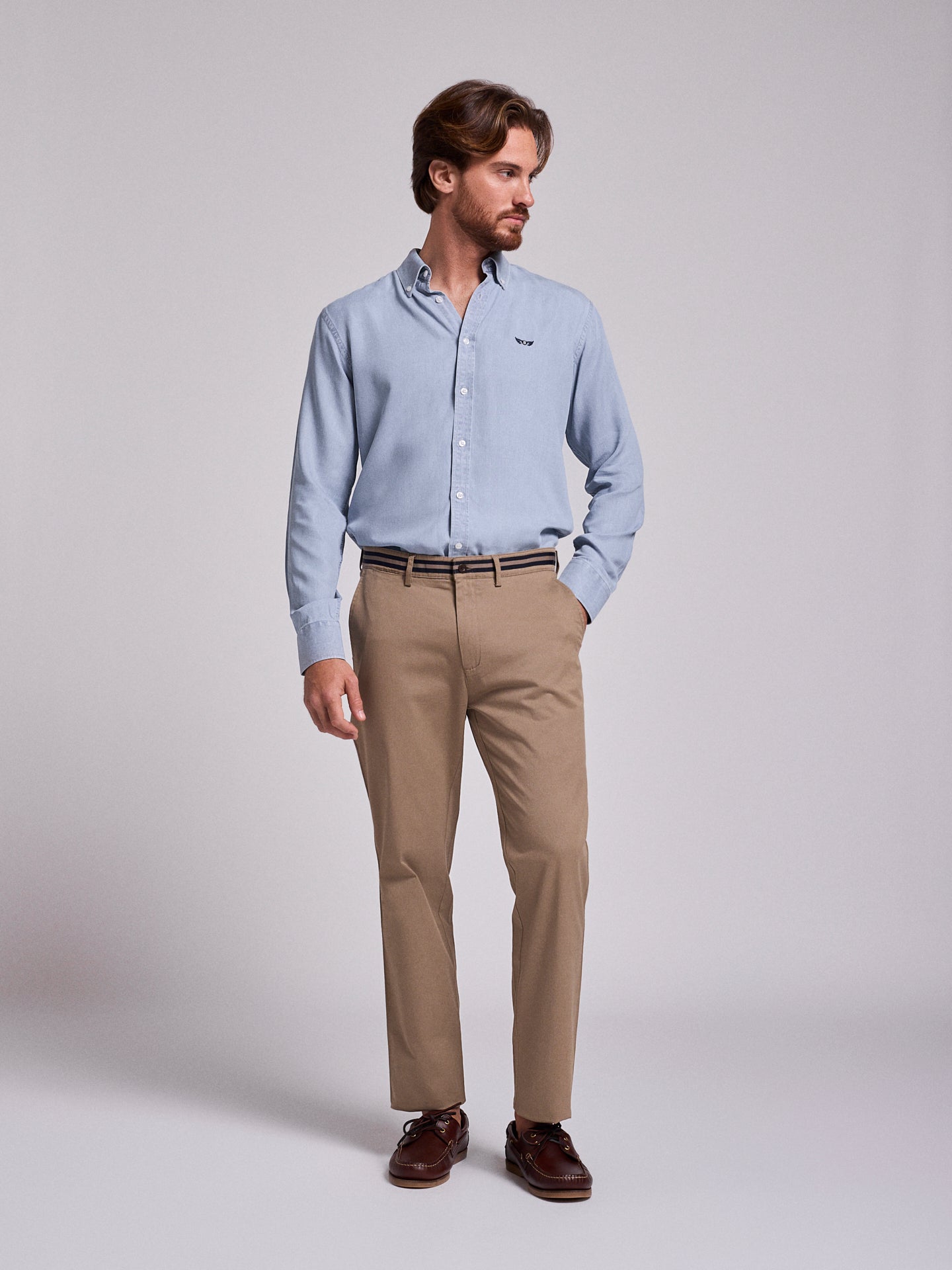 CALÇA CAMEL REGULAR FIT MR. BLUE