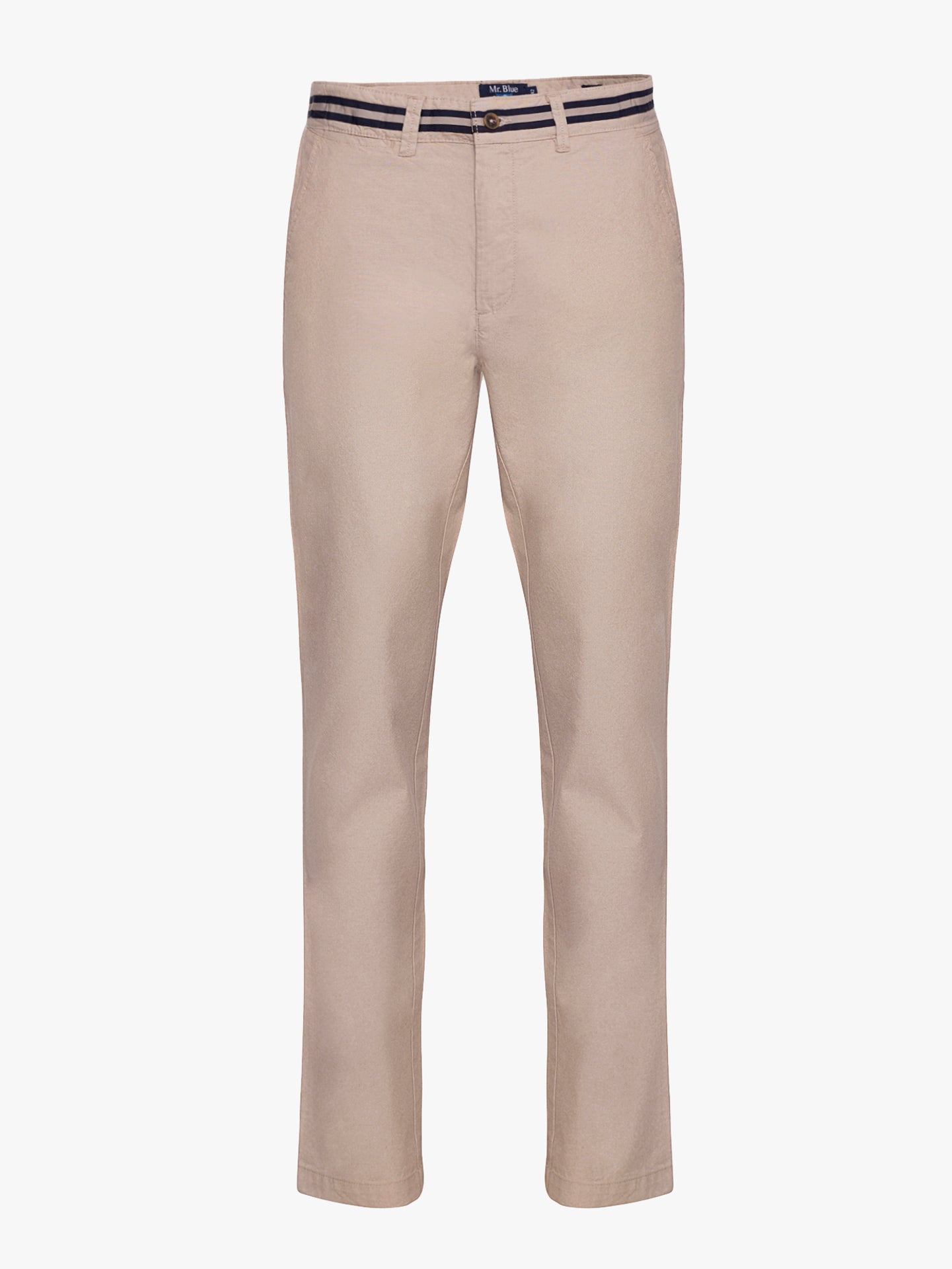 Calça Algodão Beges Regular Fit Mr. Blue