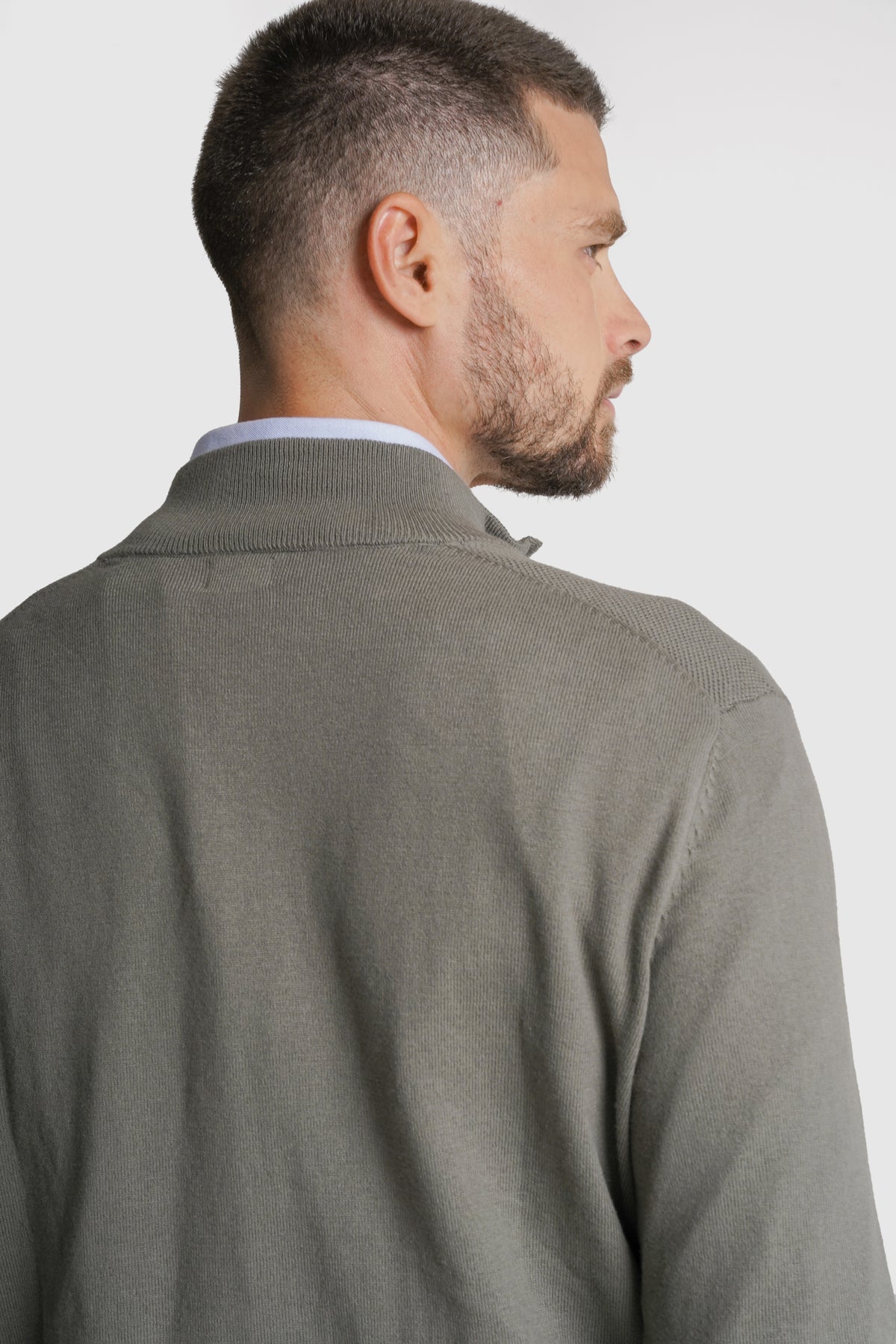 PULLOVER LÃ REGULAR FIT VERDE LISO MR. BLUE