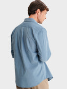 BOMBAZINE BLUE TAILORED FIT MR SHIRT. BLUE