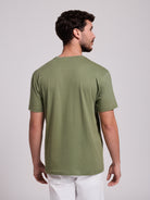 GREEN COTTON T-SHIRT SHORT SLEEVE REGULAR FIT MR. BLUE