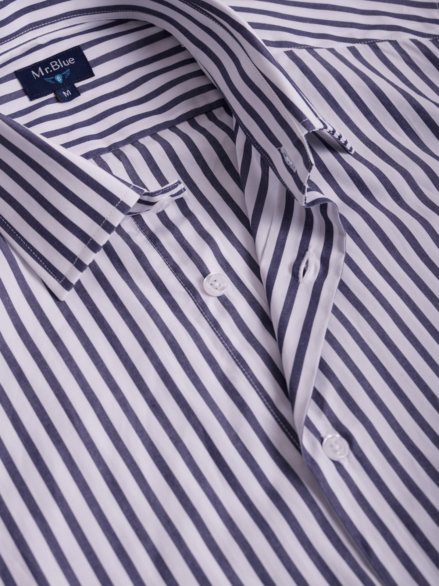 BLUE SLIM FIT MR SHIRT. BLUE