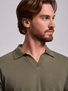GREEN COTTON POLO SHORT SLEEVE REGULAR FIT MR. BLUE